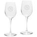 Franklin & Marshall Diplomats Logo 12 oz. 2-Piece Luigi Bormioli Titanium White Wine Glass Set