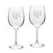 Franklin & Marshall Diplomats 16oz. 2-Piece Traditional White Wine Glass Set