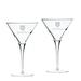 Rochester Yellow Jackets 10 oz. 2-Piece Luigi Bormioli Titanium Martini Glass Set