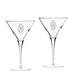 University of the South Tigers 10 oz. 2-Piece Luigi Bormioli Titanium Martini Glass Set