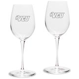 VCU Rams 12 oz. 2-Piece Luigi Bormioli Titanium White Wine Glass Set