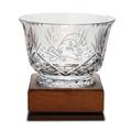 Tulane Green Wave Medium Handcut Crystal Footed Revere Bowl