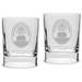 Bucknell Bison Team 11.75 oz. 2-Piece Square Double Old Fashion Glass Set