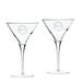 Rochester Institute of Technology Tigers 10 oz. 2-Piece Luigi Bormioli Titanium Martini Glass Set