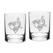 Tufts University Jumbos 14oz. 2-Piece Classic Double Old Fashioned Glass Set