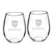 Rochester Yellow Jackets 21oz. 2-Piece Stemless Wine Glass Set