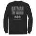 Big & Tall DC Comics Batman: The World United States Icon Logo Tee, Men's, Size: XXL Tall, Black