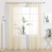 Deconovo Rod Pocket and Back Tab Sheer Curtains(2 Panel)