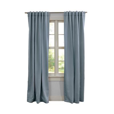 Wide Width BH Studio Room-Darkening Back-Tab Panel by BH Studio in Pewter (Size 54" W 84" L) Window Curtain