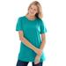 Plus Size Women's Perfect Short-Sleeve Crewneck Tee by Woman Within in Waterfall (Size 1X) Shirt