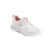 Women's The Arch Fit Lace Up Sneaker by Skechers in White Pink Medium (Size 8 1/2 M)