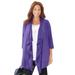 Plus Size Women's Lovely Layers Drape Cardigan by Catherines in Dark Violet (Size 4X)