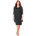 Plus Size Women's Sparkling Lace Jacket Dress by Catherines in Black (Size 30 W)