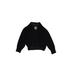 Dots Cardigan Sweater: Black Solid Tops - Kids Girl's Size Medium