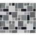 LONGKING 10" x 10" PVC Peel & Stick Mosaic Tile Vinyl/PVC in Black/Gray/White | 10 H x 10 W x 0.05 D in | Wayfair TLA7303V