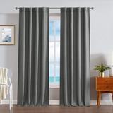 Nautica Robin Synthetic Solid Color Room Darkening Thermal Back Tab/Rod Pocket Single Curtain Panel Synthetic in Gray/Brown | 84 H x 38 W in | Wayfair