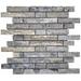 Miletos Stone Collection 1" Natural Stone Mosaic Pattern Wall Tile Natural Stone in Gray/White | 1 W x 0.38 D in | Wayfair M-Lilly Silver