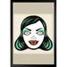 The Holiday Aisle® Vampire Mistress Vintage Mask Costume Cutout Spooky Scary Halloween Decoration Matted Framed Art Wall Decor 20X26 Paper | Wayfair