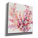 Red Barrel Studio® 'Flowers On A Vine II' By Tim O'toole, Canvas Wall Art, 18"X18" Canvas, in Blue/Indigo/Pink | 26 H x 26 W x 1.5 D in | Wayfair