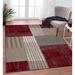 Red 120 x 96 x 0.5 in Area Rug - Luxe Weavers Incas Collection 184 5X7 Modern Plaid Area Rug Polypropylene | 120 H x 96 W x 0.5 D in | Wayfair