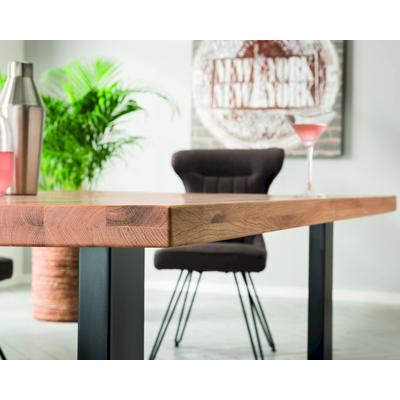 Massivholz Oslo Tischplatte Straight Wildeiche natur / 180x100 cm Image