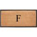 A1HC Rubber and Coir Heavy Weight large Outdoor Durable Monogrammed Doormat 24"X48", Beige