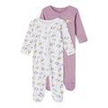 NAME IT Baby - Mädchen Nbfnightsuit 2p W/F Valerian Cat Noos Baby und Kleinkind Schlafanz ge, Lila, 80 EU