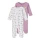 NAME IT Baby - Mädchen Nbfnightsuit 2p W/F Valerian Cat Noos Baby und Kleinkind Schlafanz ge, Lila, 80 EU