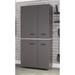 Wade Logan® Johnette 66.1' H x 31.5" W x 14.6" D Garage Storage Cabinet Manufactured Wood in Brown/Gray | 66.1 H x 31.5 W x 14.6 D in | Wayfair