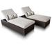 Belle Curved Chaise Set of 2 Outdoor Wicker Patio Furniture