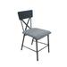 Office Chair with Metal Frame in Antique Oak & Sandy Gray Finish