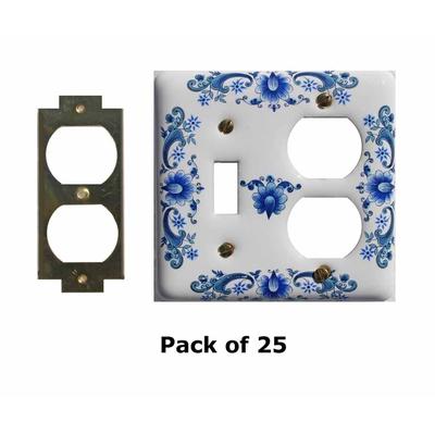 25 Vintage Switch Plate White Delft Porcelain Toggle/Outlet | Renovator's Supply