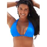 Plus Size Women's Beach Babe Triangle Bikini Top by Swimsuits For All in Royal (Size 18)