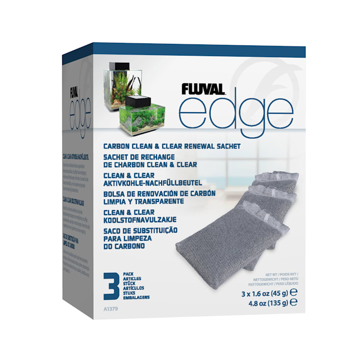 Fluval Edge Carbon Clean & Clear Renewal Sachet, Pack of 3