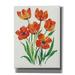 Red Barrel Studio® 'Red Tulips In Bloom II' By Tim O'toole, Canvas Wall Art, 40"X54" Canvas, in Green/Orange | 16 H x 12 W x 0.75 D in | Wayfair