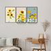 Gracie Oaks Sunflower Wall Art - 3 Piece Picture Frame Print Set On Canvas, Wall Decor For Living Room Bedroom Bathroom Canvas | Wayfair