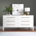 Joss & Main Cascade 6 - Drawer Dresser Wood in White | 35 H x 68 W x 21 D in | Wayfair 930A76DA490E4060A2E22B0588B68EE7