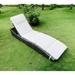 Latitude Run® Foldable Outdoor Chaise Pool Lounge Chair Folding Wicker Rattan Sun Bed Patio Couch Reclining Lounger Adjustable Padded Backrest Pillow Assembled