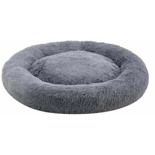 Juskys - Haustierbett Monty xxl 100 cm Hellgrau – Hundebett rund für Hunde & Katzen – Katzenbett