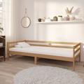 vidaXL Lit de repos et matelas 90x200cm Marron miel Bois de pin massif