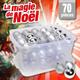 Outiror - Lot de 70 boules de Noël couleur argenté