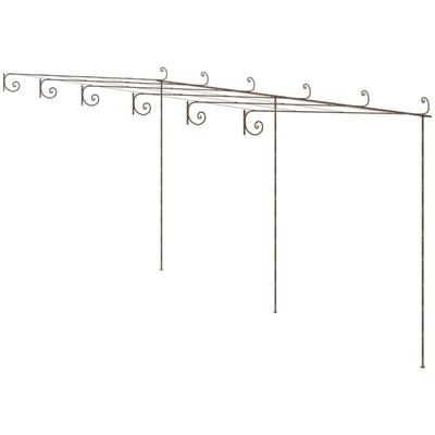 Vidaxl - Garten-Pergola Antik-Braun 6x3x2,5 m Eisen