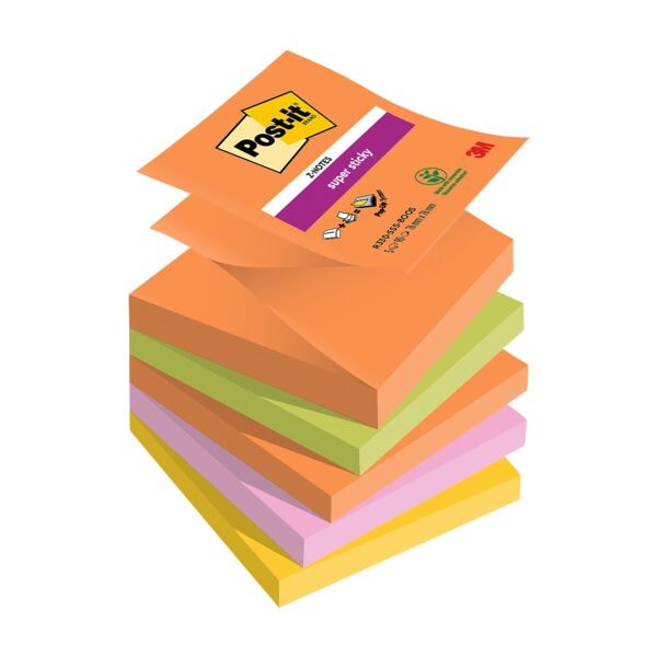 Post-it Super Sticky Haftnotizblock 76 x 76 mm »Z-Notes Boost Collection«, 5 Stück grün