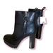 Zara Shoes | New Zara Women’s Heeled Ankle Boot W/ Side Zipper Size 9 | Color: Black | Size: 9