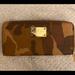 Michael Kors Accessories | Camouflage Michael Kor’s Wallet. 8 Pocket Credit Card Holder. Gold Lining | Color: Brown/Tan | Size: Os