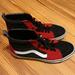 Vans Shoes | Black White And Red Vans | Color: Black/Red | Size: 10.5