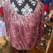 American Eagle Outfitters Tops | American Eagle Outfitters Velvet Blouse | Color: Pink | Size: Xl