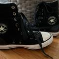 Converse Shoes | Black Shearling Converse In Two Different Sizes 6 And 6.5 | Color: Black/White | Size: 6.5 And 6