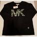 Michael Kors Tops | Mk Michael Kors Womens Camouflage Sweatshirt Size S Black Brand New With Tags | Color: Black | Size: 4