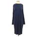 Anthropologie Dresses | Anthro Eri + Ali Maxi Dress Size S Navy Blue Minimalist Lagenlook Cupro Comfy | Color: Blue | Size: S